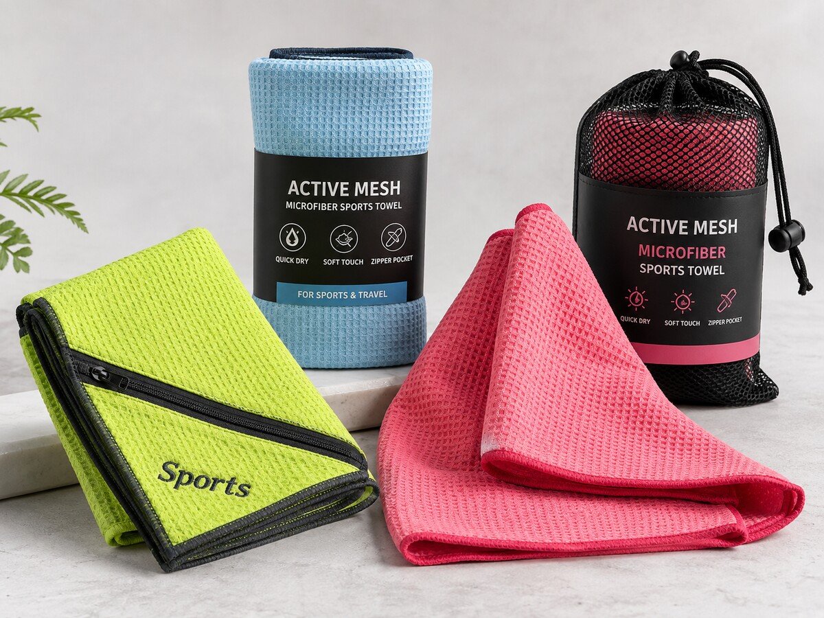 TW-11 Waffle Microfiber Sports Towel