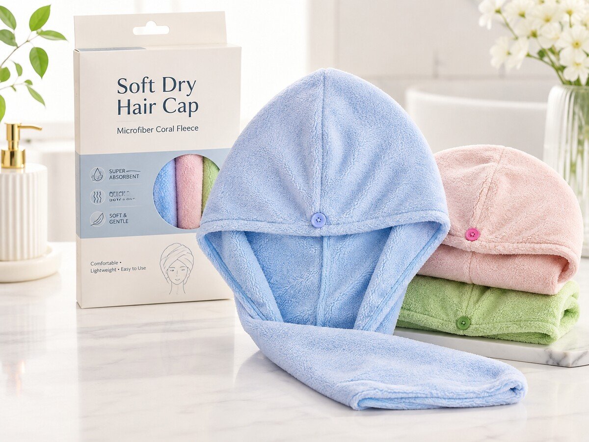 TW-12 Microfiber Hair Drying Cap Set