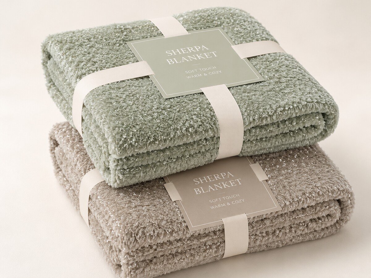 BL-12 Lurex Coral Fleece Blanket