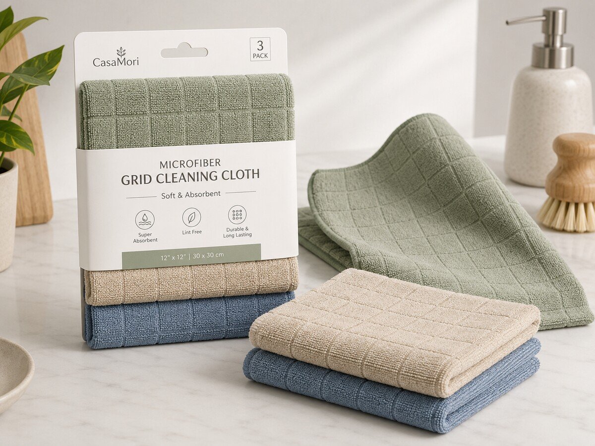 CC-16 Grid Weave Microfiber Cleaning Cloth