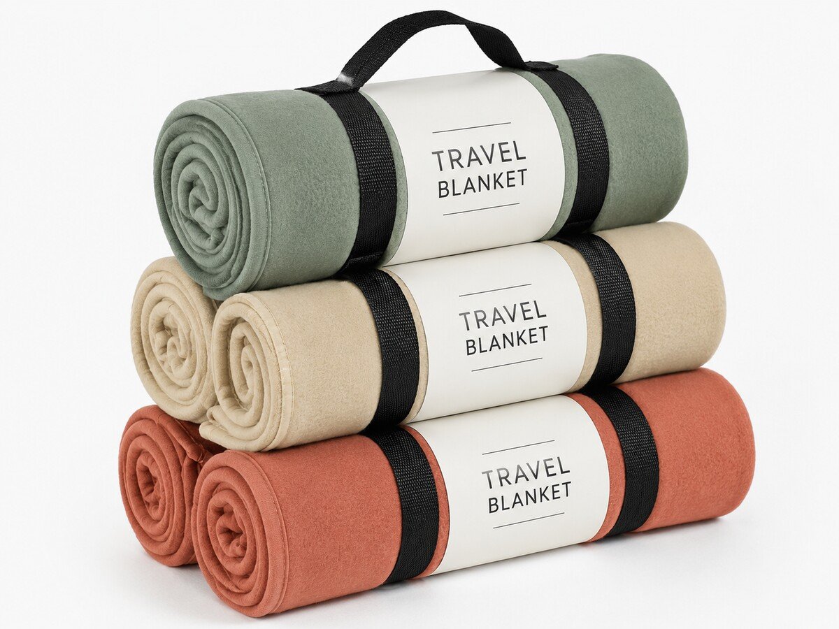 BL-17 Portable Travel Fleece Blanket