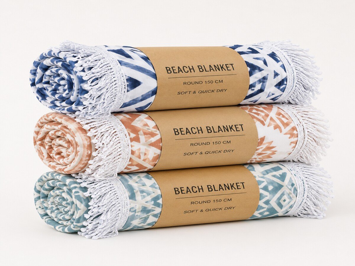 BL-18 Round Tassel Beach Towel