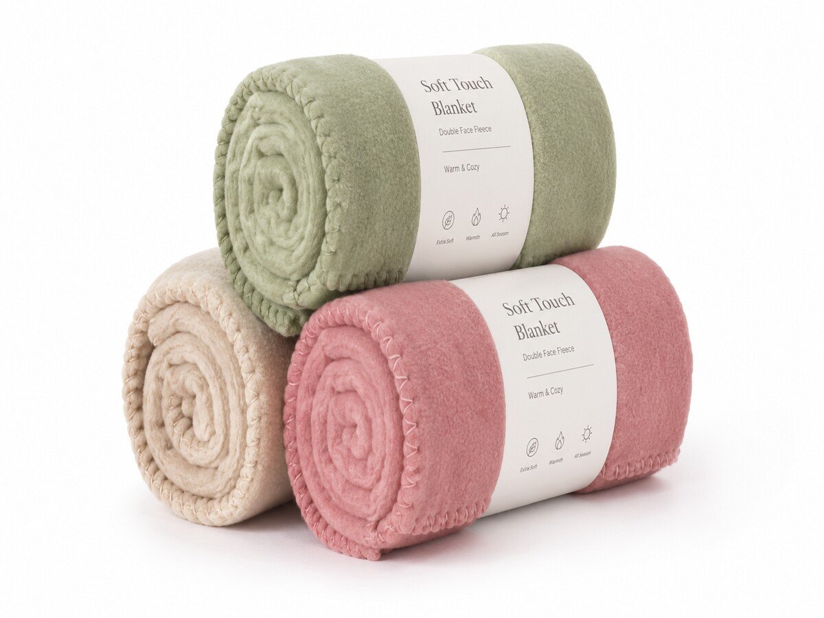 BL-02 Solid Fleece Throw Blanket