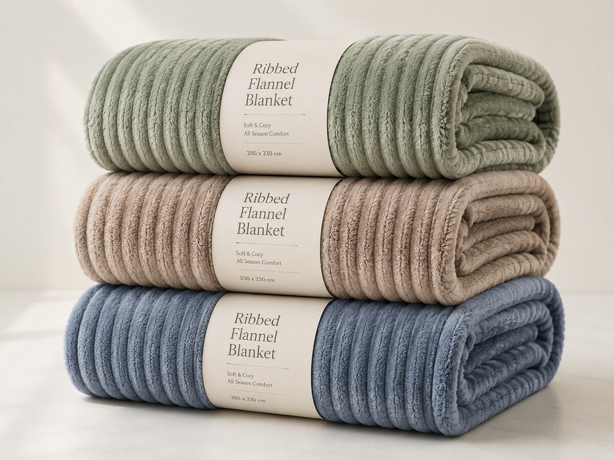 BL-27 Ribbed Flannel Blanket