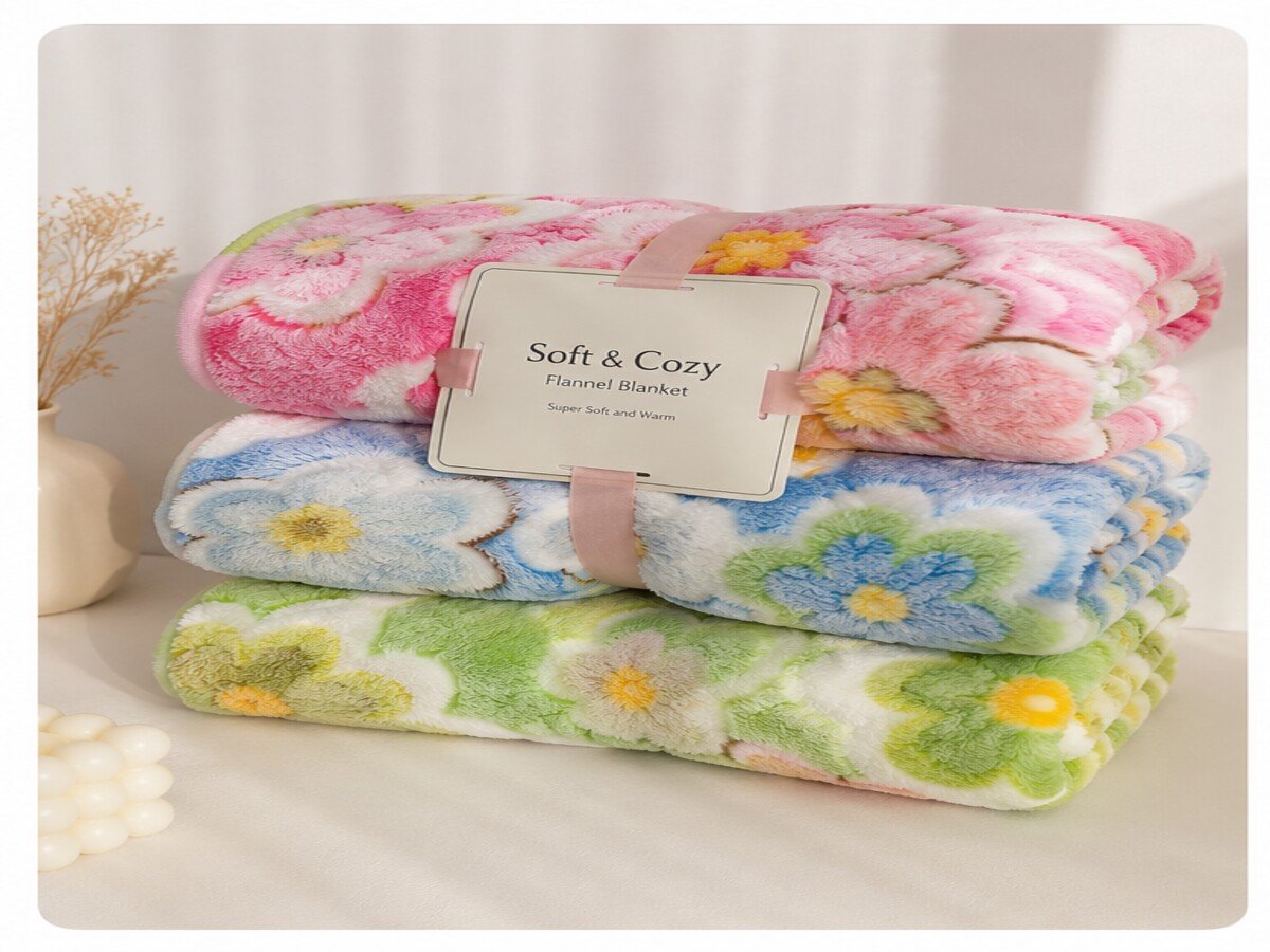 BL-29 Embossed Print Flannel Blanket