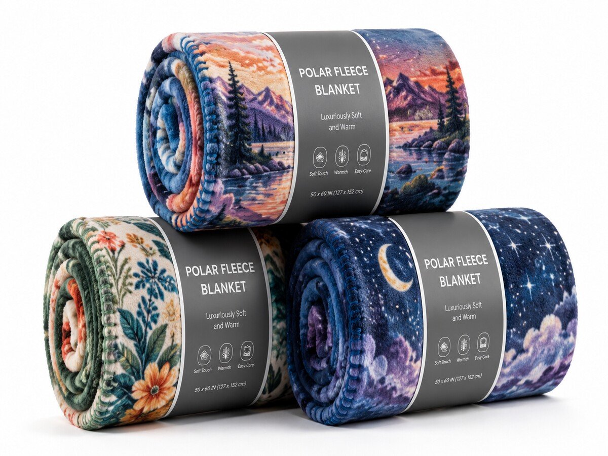 BL-03 Printed Polar Fleece Blanket