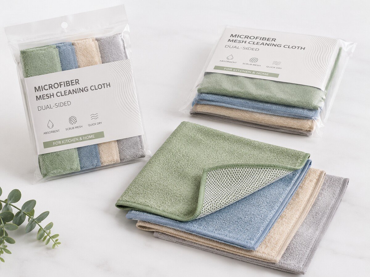 CC-05 Mesh Microfiber Cleaning Cloth Set
