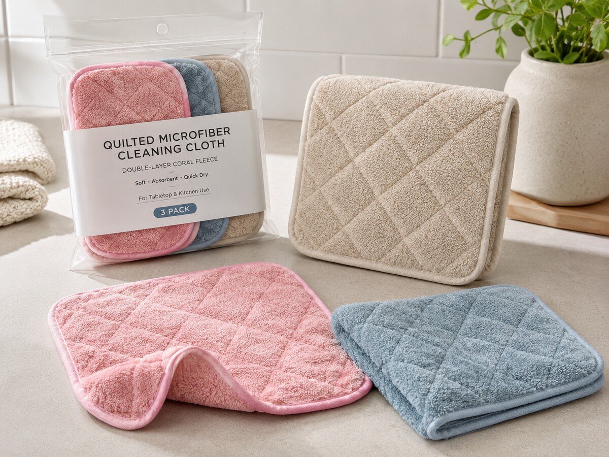 CC-09 Quilted Microfiber Cleaning Cloth